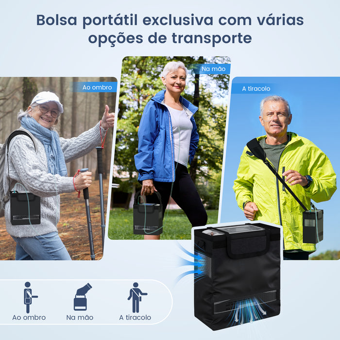 VARON VP-8 Lite | Concentrador de Oxigênio de Fluxo Pulsado Leve, Com 2 kg (configurações de 1 a 7)