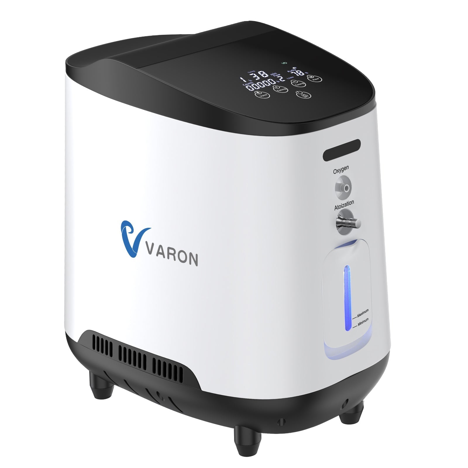 Concentrador de oxigênio contínuo doméstico VARON VH-2, alta concentração de 93%, ajustável de 1 a 7 L/min