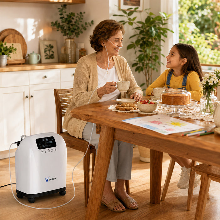 VARON VH-4 | Concentrador de oxigênio doméstico de fluxo contínuo (1 a 9 níveis)