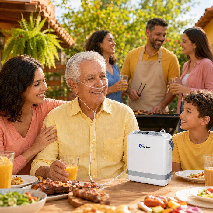 (Pré-venda)Novo VARON VP-8G | Concentrador de oxigênio portátil Pulse Flow com 1-8 configurações