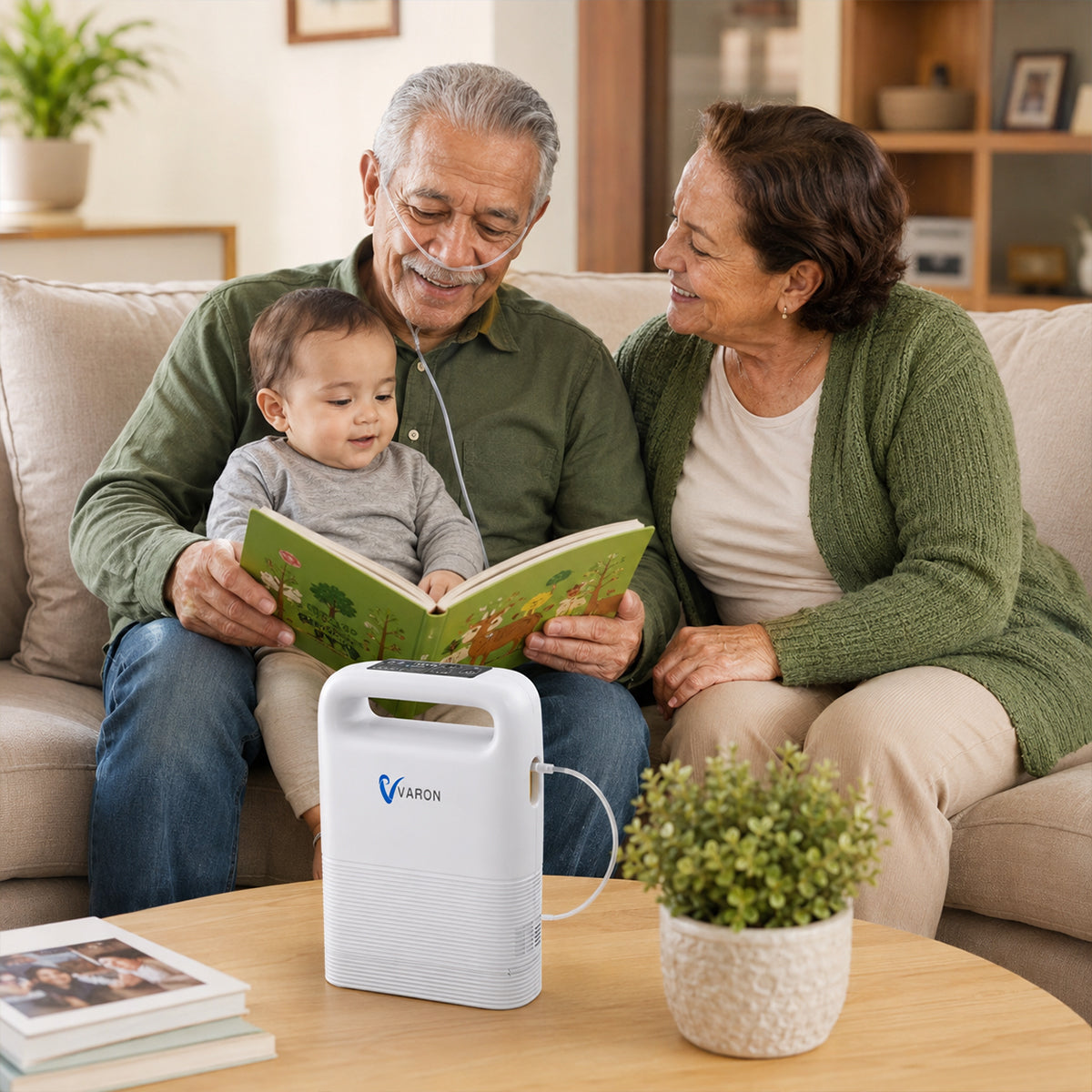 VARON VP-2 - Concentrador de Oxigênio Portátil 5L com Função de Fluxo de Pulso