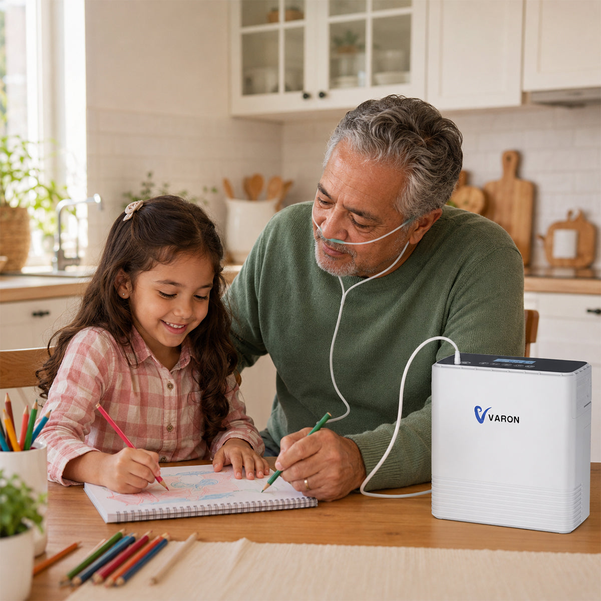 VARON VP-6 - Concentrador de Oxigênio Portátil com Fluxo Contínuo 1-6L