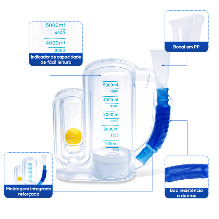 Treinador Respiratório Pulmonar 5000ML