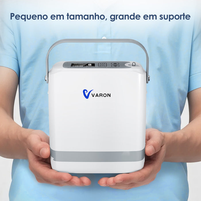 (Pré-venda) Novo VARON VP-8G | Concentrador de oxigênio portátil Pulse Flow com 1-8 configurações