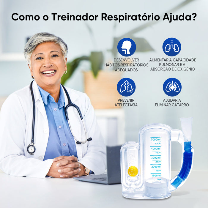 Treinador Respiratório Pulmonar 5000ML