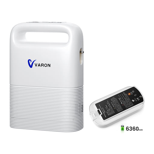 Bateria extra 6360mAh(3,5 horas)+ VARON VP-2 - Concentrador de Oxigênio Portátil 5L