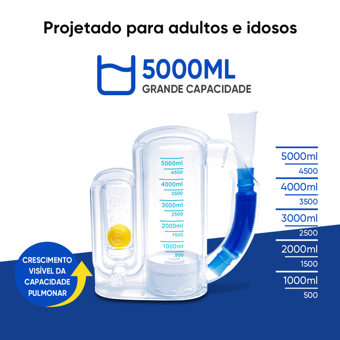 Treinador Respiratório Pulmonar 5000ML