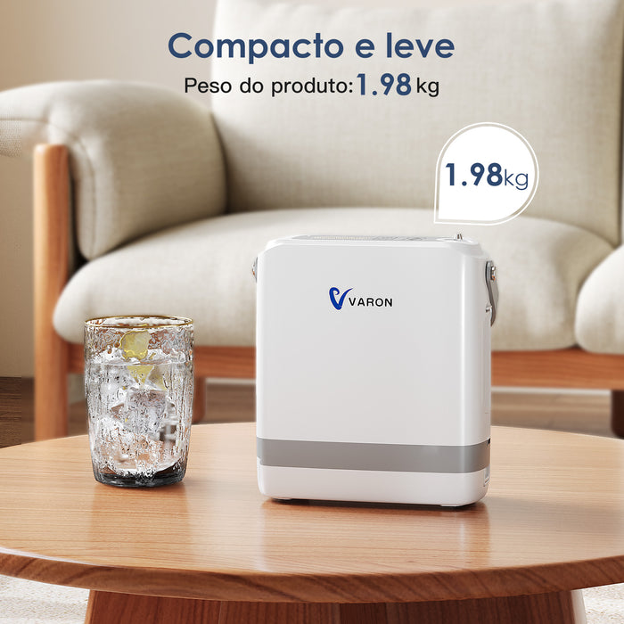 (Pré-venda) Novo VARON VP-8G | Concentrador de oxigênio portátil Pulse Flow com 1-8 configurações