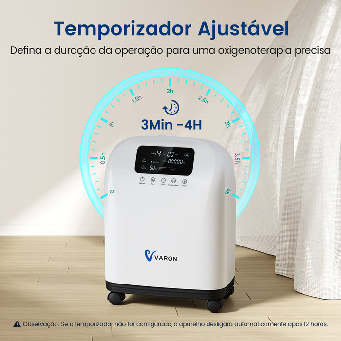 VARON VH-4 | Concentrador de oxigênio doméstico de fluxo contínuo (1 a 9 níveis)
