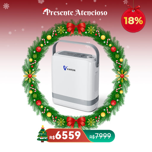 (Pré-venda) Novo VARON VP-8G | Concentrador de oxigênio portátil Pulse Flow com 1-8 configurações