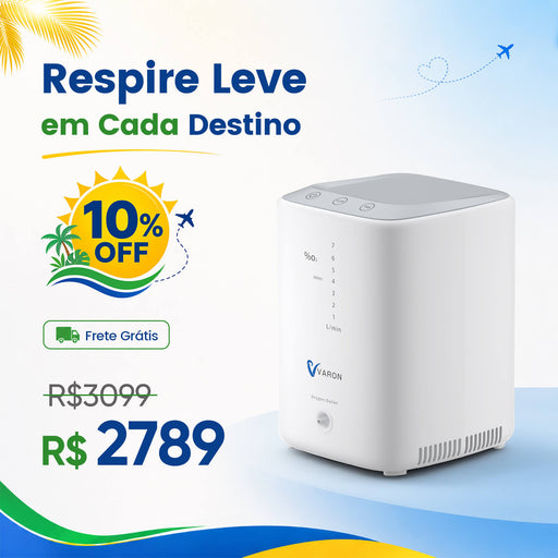 Concentrador de Oxigênio Doméstico VARON VH-3 - Fluxo Ajustável 1-7L/min