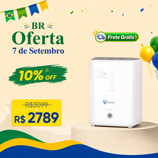 Concentrador de Oxigênio Doméstico VARON VH-3 - Fluxo Ajustável 1-7L/min