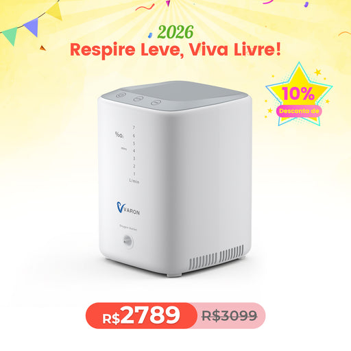 Concentrador de Oxigênio Doméstico VARON VH-3 - Fluxo Ajustável 1-7L/min