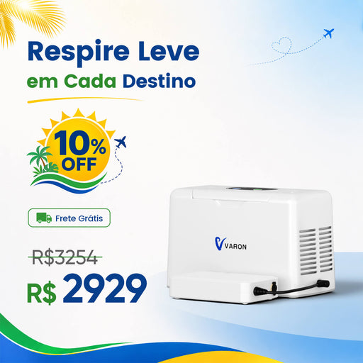 VARON VL-2 - Concentrador de Oxigênio Portátil 3L/min Apenas 1,5kg