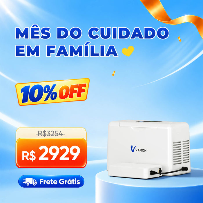VARON VL-2 - Concentrador de Oxigênio Portátil 3L/min Apenas 1,5kg