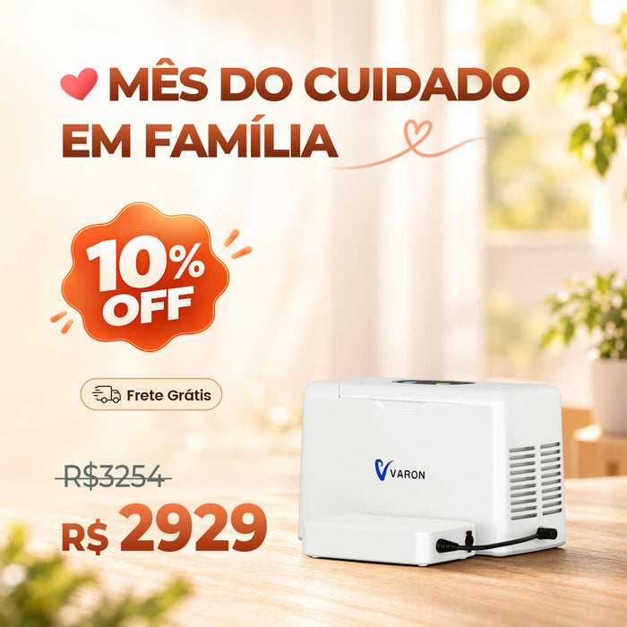 VARON VL-2 - Concentrador de Oxigênio Portátil 3L/min Apenas 1,5kg