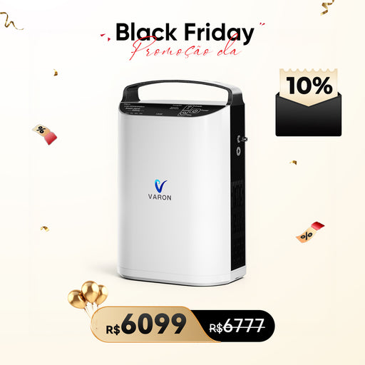 VARON VP-1 - Concentrador de Oxigênio Portátil 5L com Fluxo Pulsátil