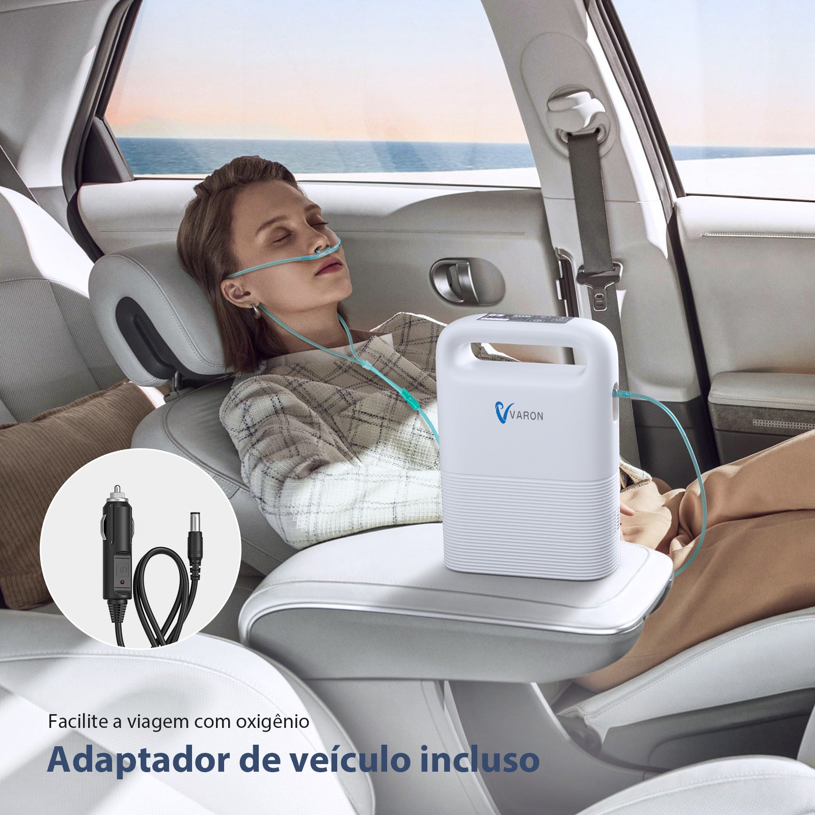 VARON VP-2 Concentrador de oxigênio portátil，para uso em veículos, prático e compacto