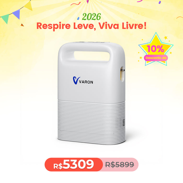 VARON VP-2 - Concentrador de Oxigênio Portátil 5L com Função de Fluxo Pulsátil