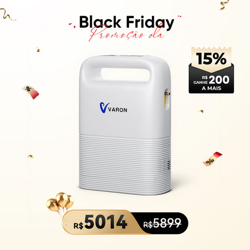 VARON VP-2 - Concentrador de Oxigênio Portátil 5L com Função de Fluxo Pulsátil