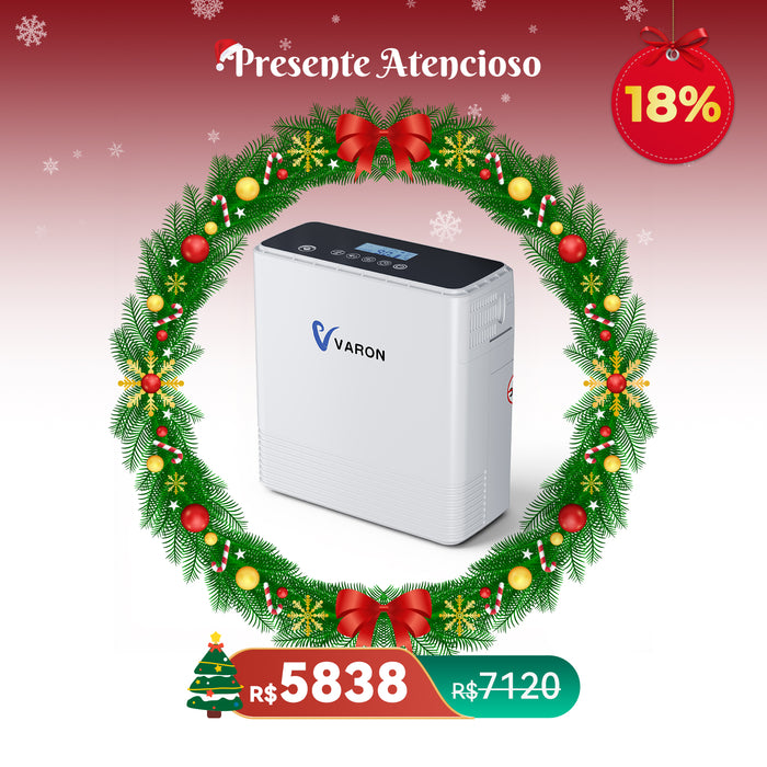 VARON VP-6 - Concentrador de Oxigênio Portátil com Fluxo Contínuo 1-6L