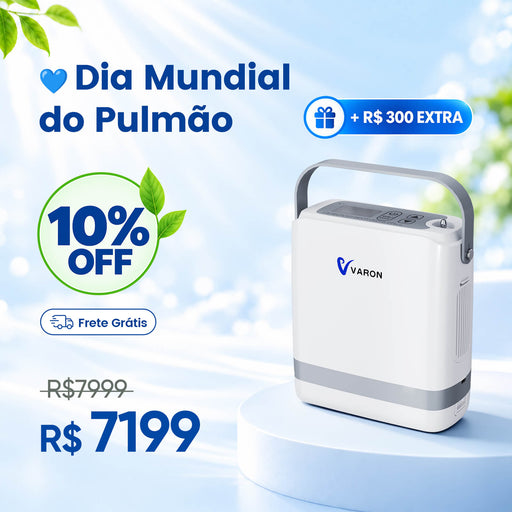 Novo VARON VP-8G | Concentrador de oxigênio portátil Pulse Flow com 1-8 configurações