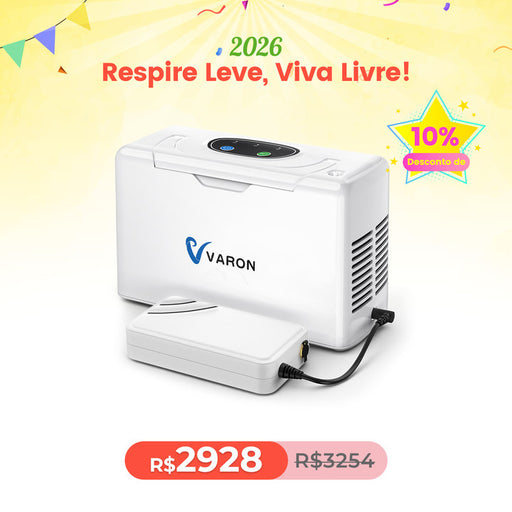 VARON VL-2 - Concentrador de Oxigênio Portátil 3L/min Apenas 1,5kg